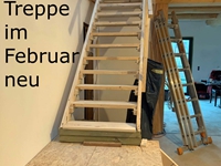 Im Februar haben Stefan und Michael die Treppe umgebaut
