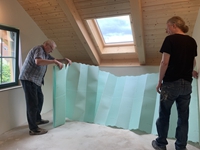 Das 4. Zimmer wird laminiert