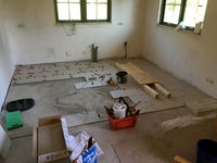 11.08.2025: .Gut ⅔ des Küchenbodens sind gefliest