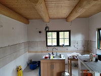 22.8.2025: Fliesenspiegel (fast) fertig zum Verfugen