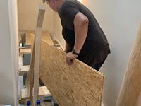 Geschafft! Die Treppe wird frei geräumt.