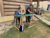 Streichen - diesmal für den Schuppen