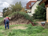 27.9.25: Die Regenwasserleitung wird vorbereitet