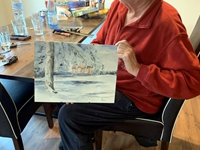 Auch Joschas Bild bekommt endlich einen geb&uuml;hrenden Platz.