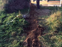 Der Regenwasser-Abfluss ist verlegt